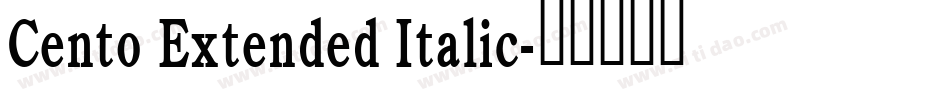 Cento Extended Italic字体转换